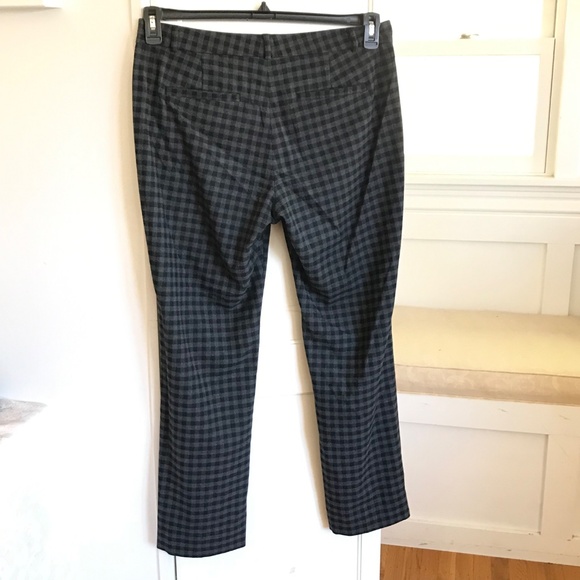 BANANA REPUBLIC Gingham Check Ryan Straight Leg Trouser Pants Women’s Size 10 - Picture 7 of 16